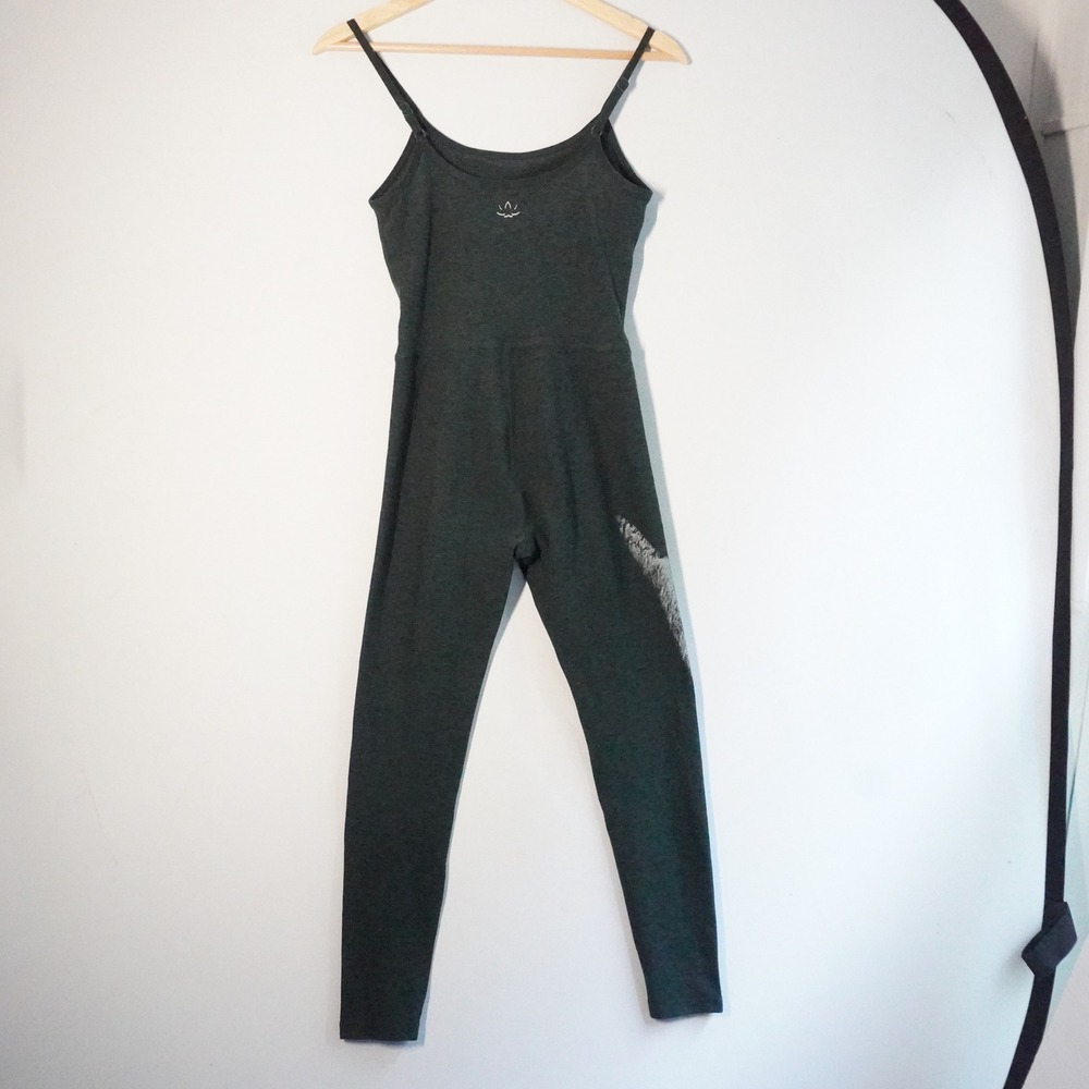 Beyond Yoga Spacedye Uplevel Midi Jumpsuit Sleeveless One Piece Active XS Green - Picture 5 of 9